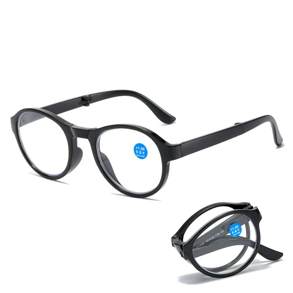 Portable Folding Reading Glasses Fashion Far-sighted Eyewear with Plastic Case Anti Blue Ultralight Diopter Eyeglasses 1.5 To +3.5 (image for) Portable Folding Reading Glasses Fashion Far-sighted Eyewear with Plastic Case Anti Blue Ultralight Diopter Eyeglasses 1.5 To +3.5